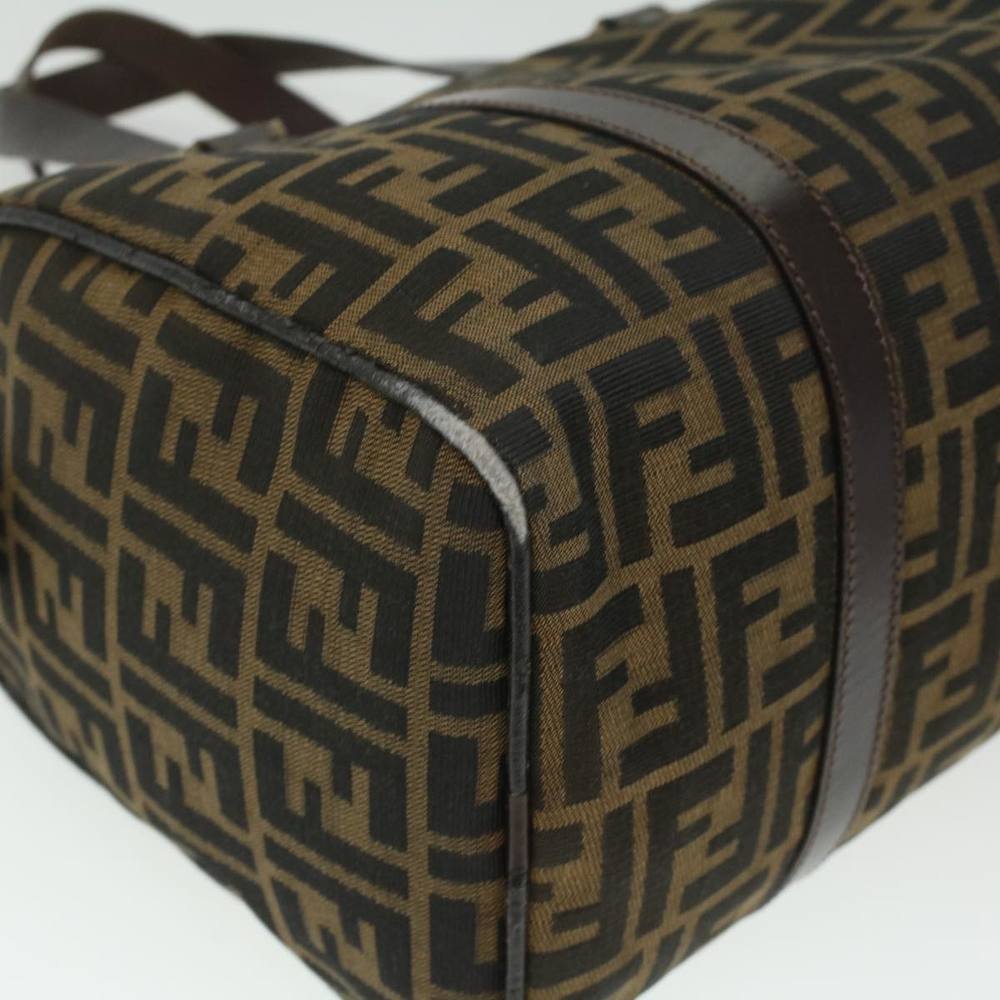 FENDI Zucca Canvas Hand Bag Brown Black Auth 36763 - Picture 16 of 16